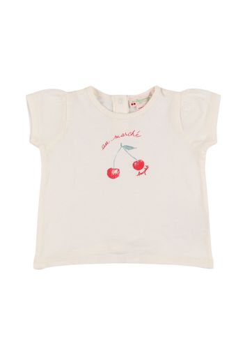 T-shirt In Jersey Di Cotone Stampato