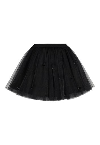 Pleated Poly Tulle Skirt