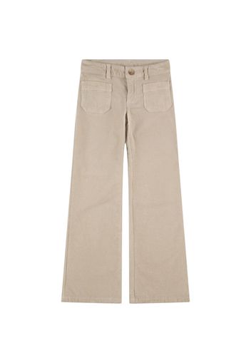 Pantaloni In Gabardina Di Cotone Stretch