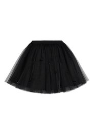 Pleated Poly Tulle Skirt