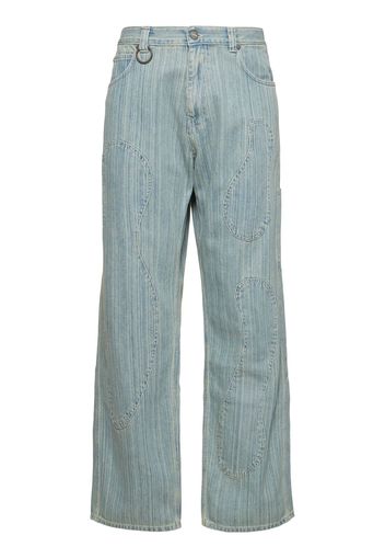 Jeans Oversize In Denim Di Cotone