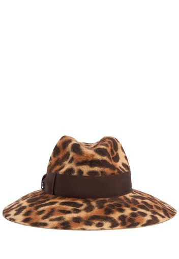 Cappello Sophie In Feltro Leopard