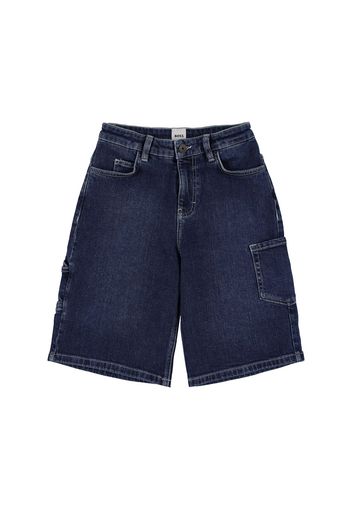 Shorts In Denim Di Cotone Stretch