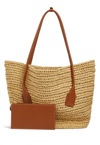 Borsa Shopping Arco In Rafia Crochet