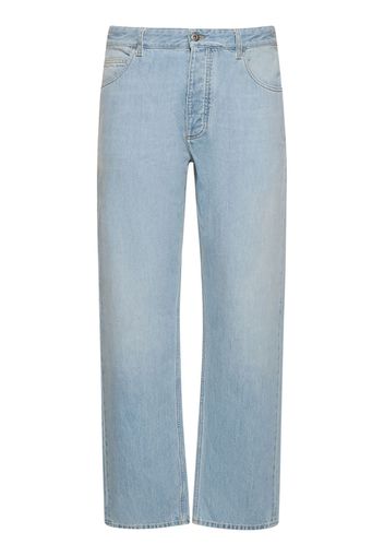 Jeans Dritti In Denim Di Cotone