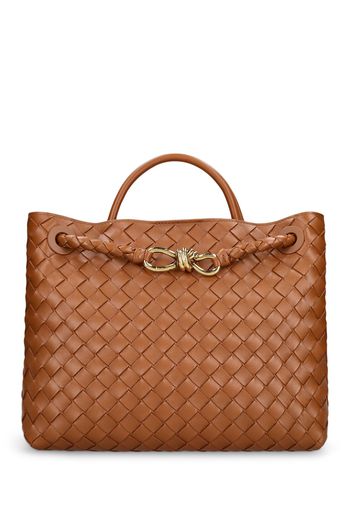 Medium Andiamo Leather Top Handle Bag