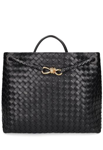 Large Andiamo Leather Top Handle Bag