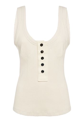 Compact Cotton Rib Jersey Tank Top