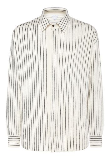 Pinstripe Knitted Linen Shirt