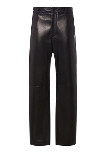 Leather Rounded Leg Pants