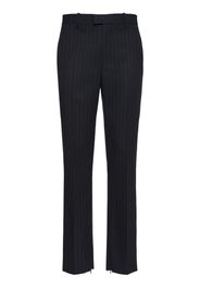 Pantaloni Slim Fit Gessati In Lana