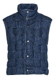 Gilet In Denim Intrecciato