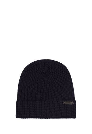 Cappello In Maglia Di Lana Con Logo