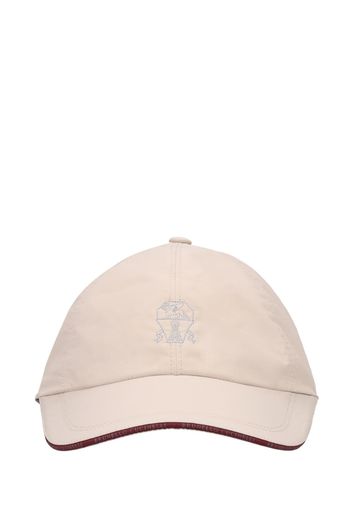 Cappello Baseball In Cotone Con Ricami