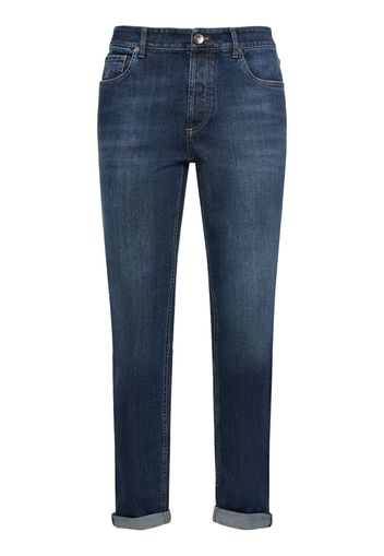 Jeans In Denim Di Cotone Stonewashed