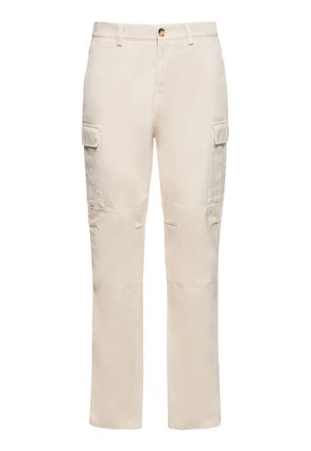 Pantaloni Cargo In Cotone Dyed