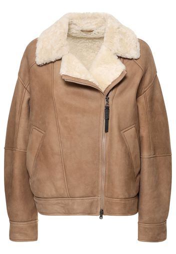 Giacca In Shearling Con Zip