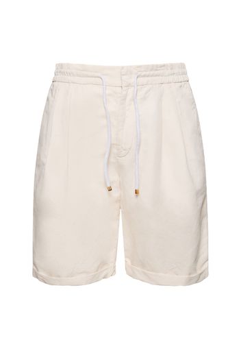 Shorts In Cotone E Lino