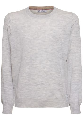 Maglia Girocollo In Lana E Cashmere