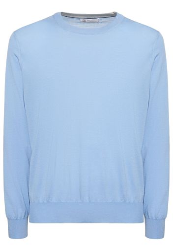 Maglia Girocollo In Lana E Cashmere