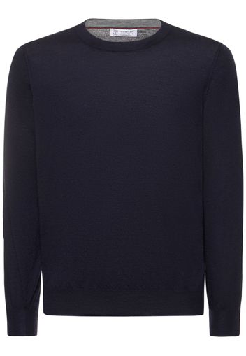 Maglia Girocollo In Lana E Cashmere