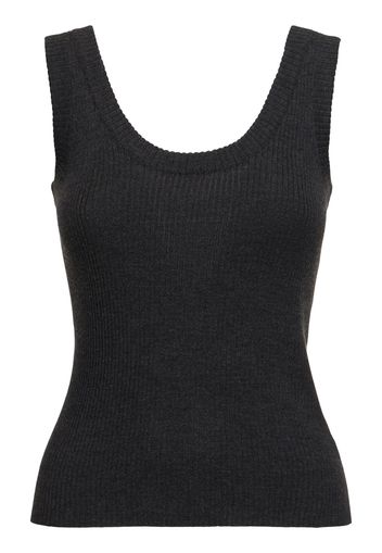 Tank Top In Maglia Di Lana E Cashmere