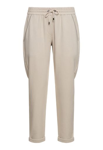 Pantaloni Jogger In Jersey Di Cotone / Decorazioni