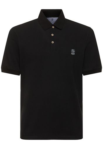 Polo In Cotone Piquet Con Logo