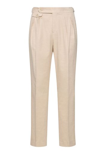 Pantaloni In Cotone E Cashmere Millerighe