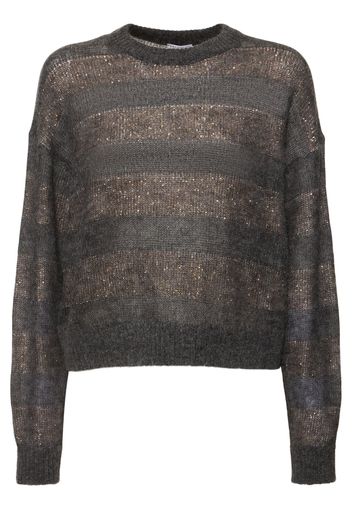 Maglia Girocollo In Misto Mohair