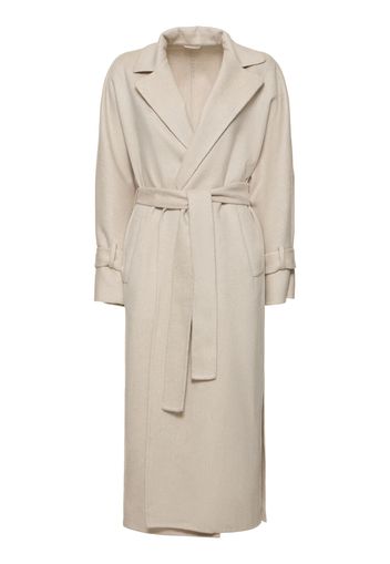 Cappotto Midi In Cashmere Con Cintura