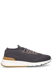 Sneakers Low Top In Maglia Di Lana