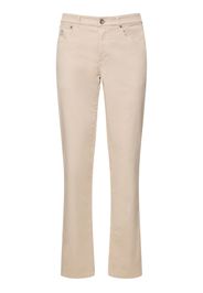 Pantaloni 5 Tasche In Gabardina Stretch