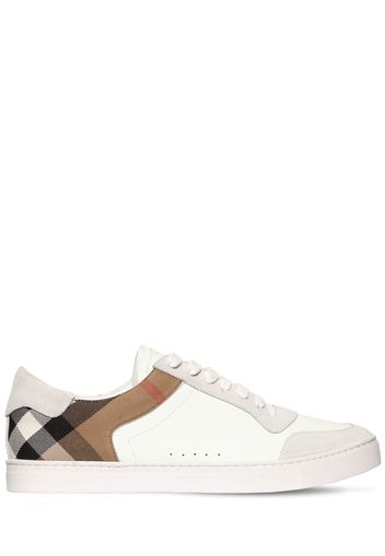 Sneakers "newport" In Pelle E Tela Check