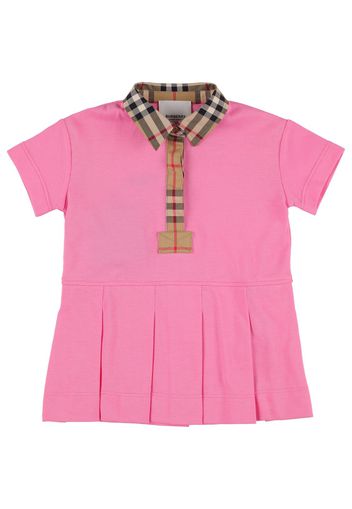 Check Cotton Polo Dress