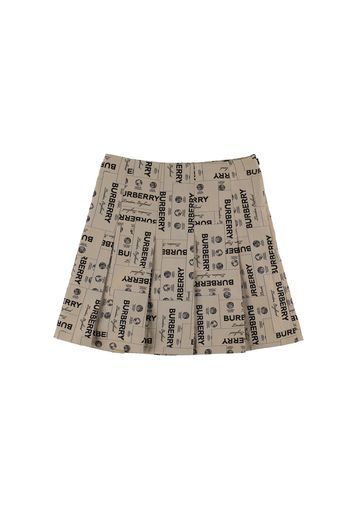 Printed Logo Tech Pleated Skirt