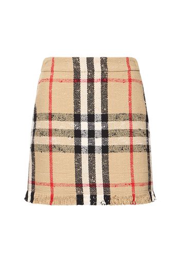 Catia Check Cotton & Wool Mini Skirt