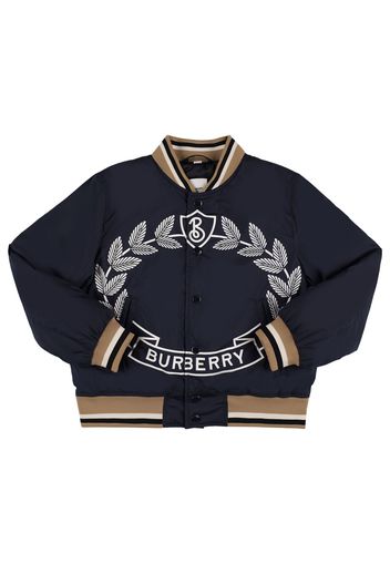 Bomber In Similpelle Con Logo