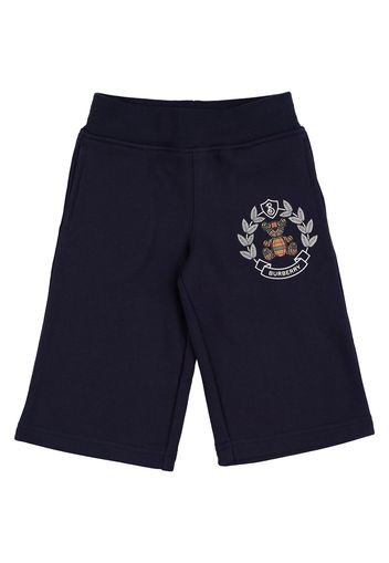 Pantaloni In Felpa Di Cotone Con Logo