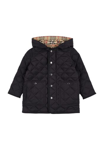 Nylon Puffer Windbreaker W/check Insert