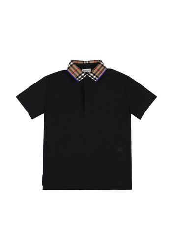 Polo In Cotone Piqué / Collo Check