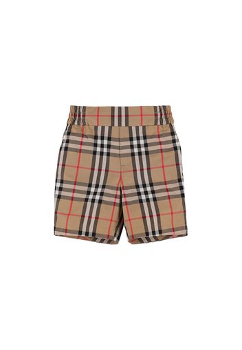 Check Print Cotton Shorts