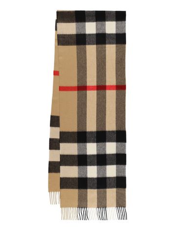 Mu Half Mega Check Cashmere Scarf