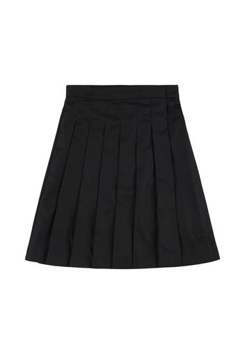 Pleated Cotton & Lyocell Skirt