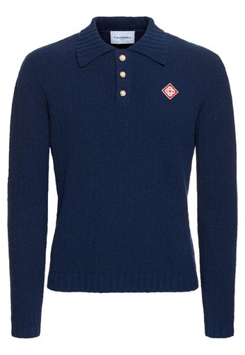 Polo Di Maglia Bouclé In Misto Cotone