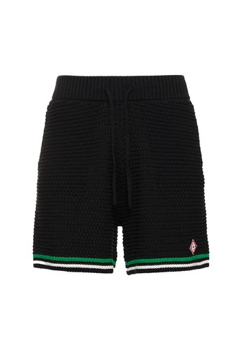 Shorts Tennis In Maglia Di Cotone