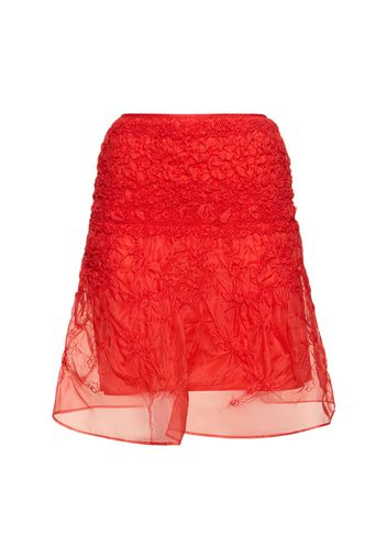 Vida Silk Organza Mini Skirt