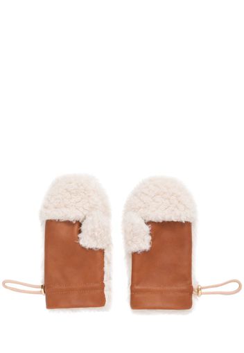 Guanti In Shearling Sintetico Riciclato