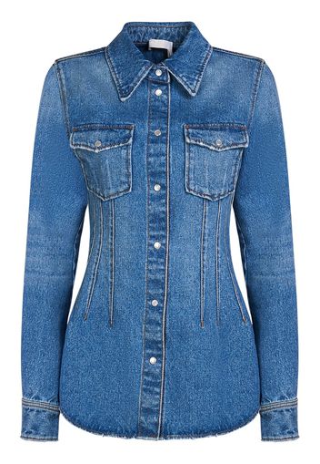 Camicia In Denim Di Cotone E Canapa