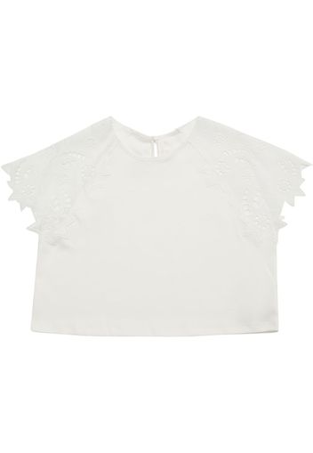 T-shirt In Cotone Con Ricami